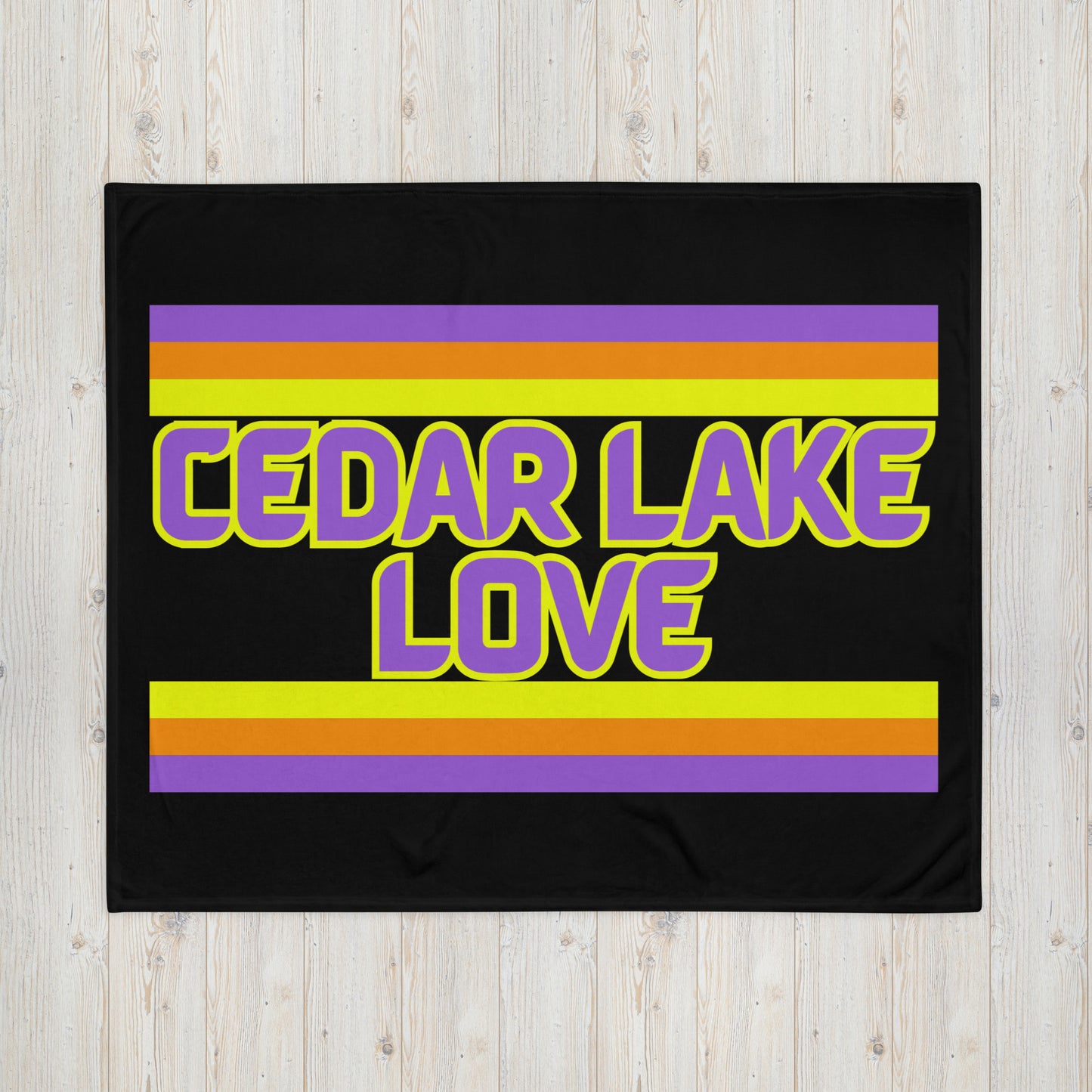 Cedar Lake Love - Stripes - Campfire Blanket - Throw Blanket