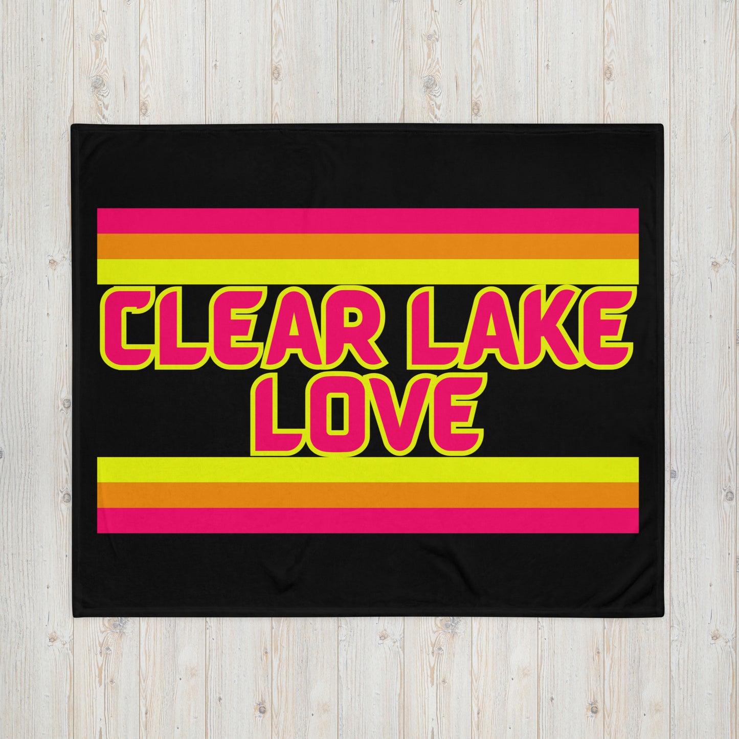 Clear Lake Love - Stripes - Campfire Blanket - Throw Blanket