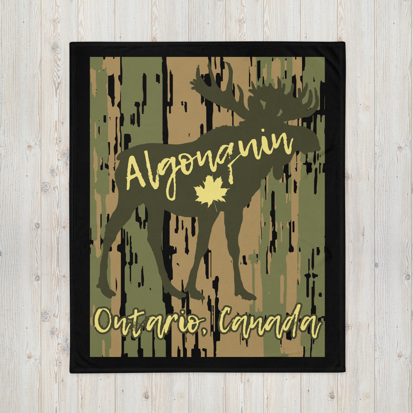 Algonquin Ontario Canada Moose - Campfire Blanket - Throw Blanket
