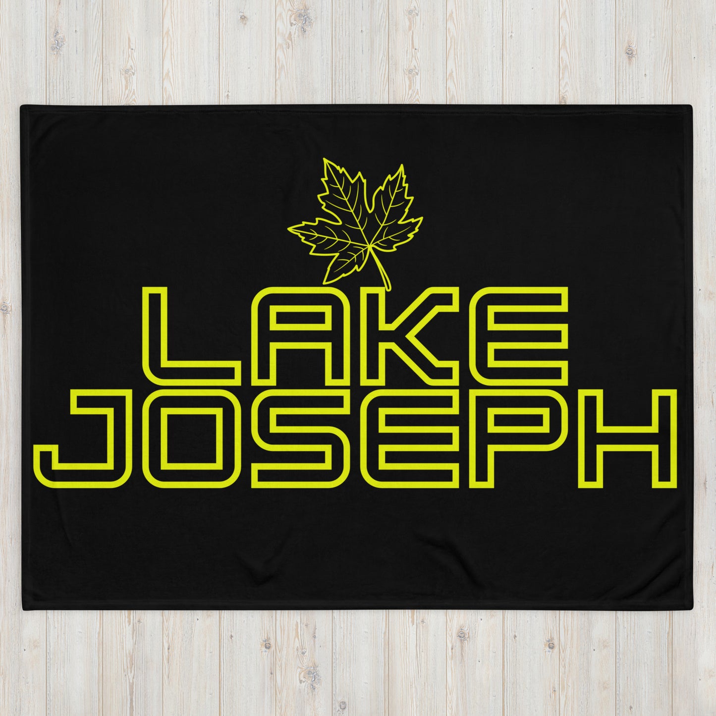 Lake Joseph Ontario Leaf - Campfire Blanket - Throw Blanket