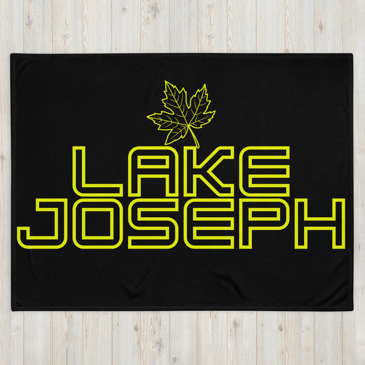 Lake Joseph Ontario Leaf - Campfire Blanket - Throw Blanket