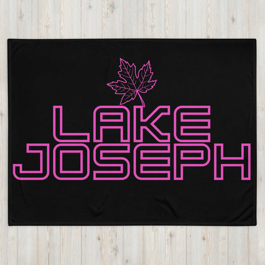 Lake Joseph Ontario Leaf - Campfire Blanket - Throw Blanket