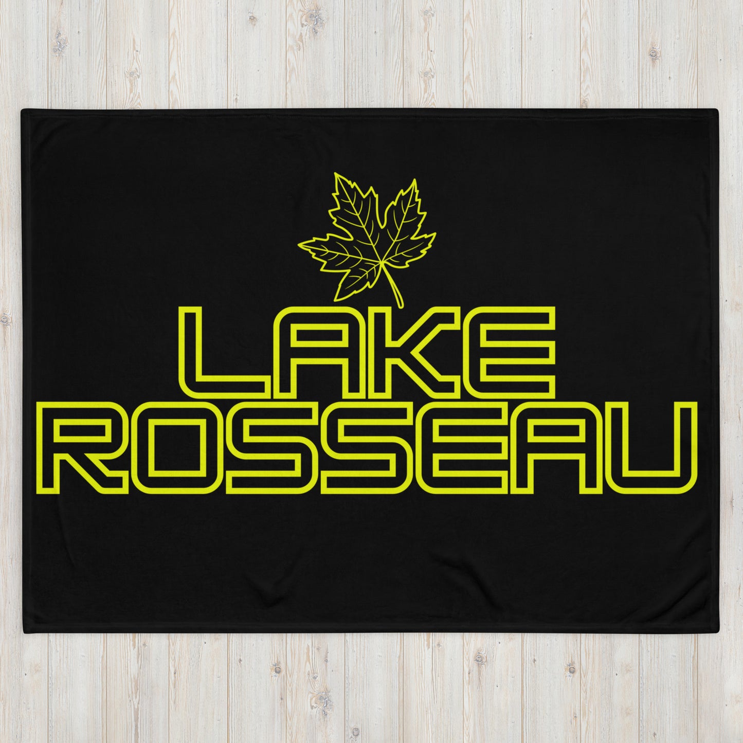 Lake Rosseau Ontario Leaf - Campfire Blanket - Throw Blanket
