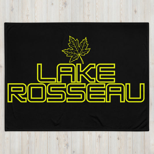 Lake Rosseau Ontario Leaf - Campfire Blanket - Throw Blanket