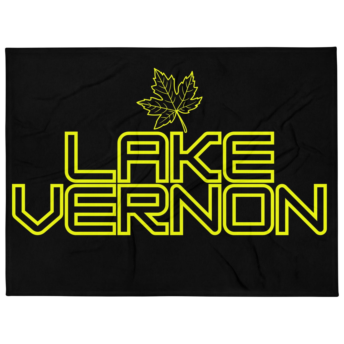 Lake Vernon Ontario Leaf - Campfire Blanket - Throw Blanket