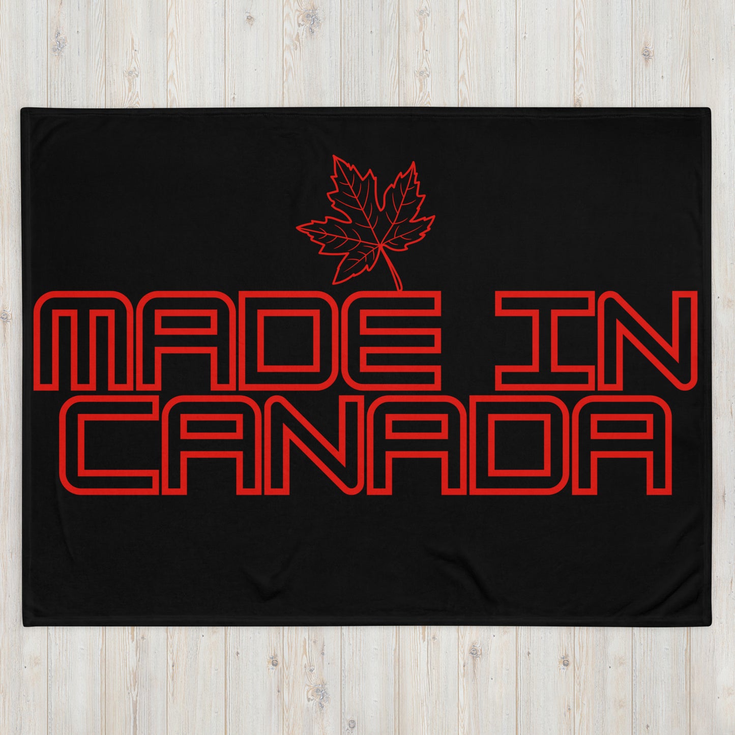 Made in Canada Leaf - Campfire Blanket - Throw Blanket