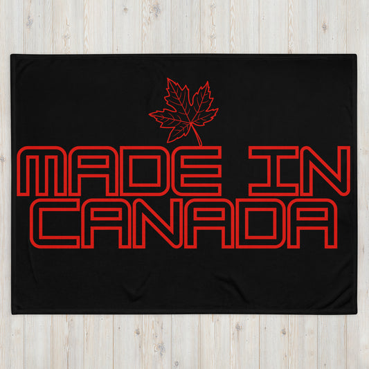 Made in Canada Leaf - Campfire Blanket - Throw Blanket