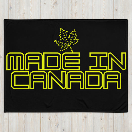 Made in Canada Leaf - Campfire Blanket - Throw Blanket