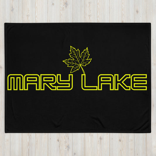 Mary Lake Ontario Leaf - Campfire Blanket - Throw Blanket
