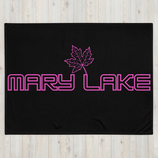 Mary Lake Ontario Leaf - Campfire Blanket - Throw Blanket