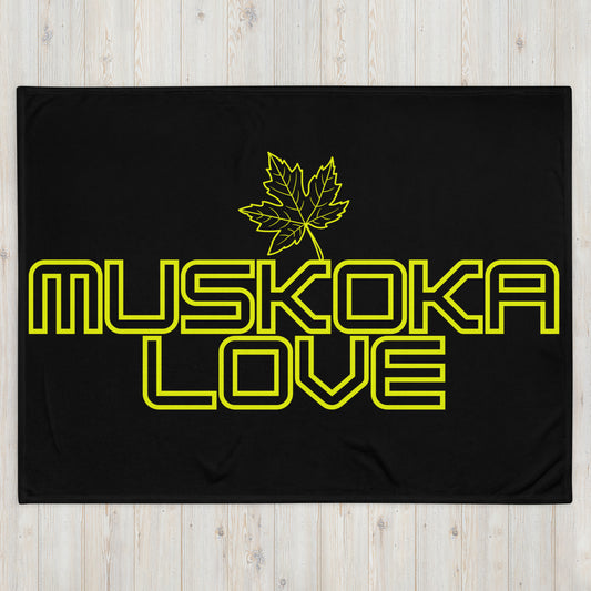 Muskoka Love Leaf - Campfire Blanket - Throw Blanket