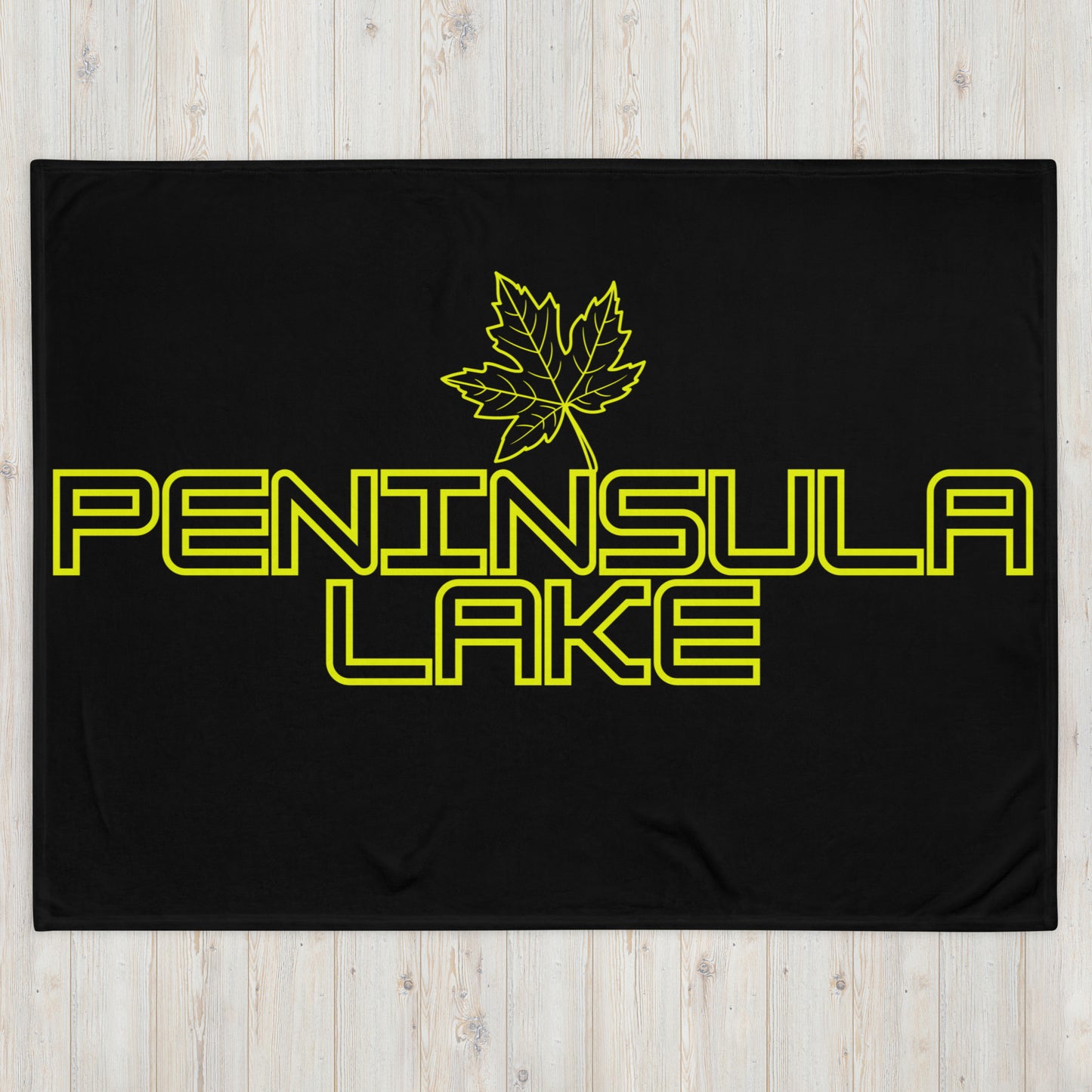 Peninsula Lake Leaf - Campfire Blanket - Throw Blanket
