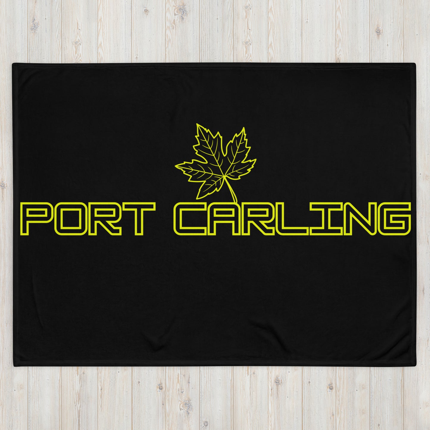 Port Carling Ontario Leaf - Campfire Blanket - Throw Blanket