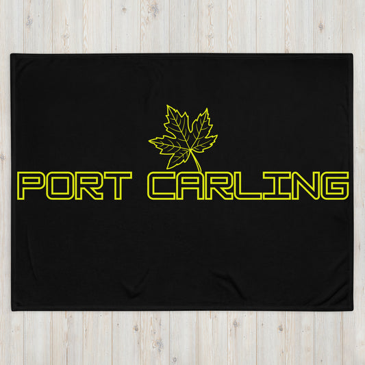 Port Carling Ontario Leaf - Campfire Blanket - Throw Blanket
