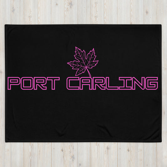Port Carling Ontario Leaf - Campfire Blanket - Throw Blanket