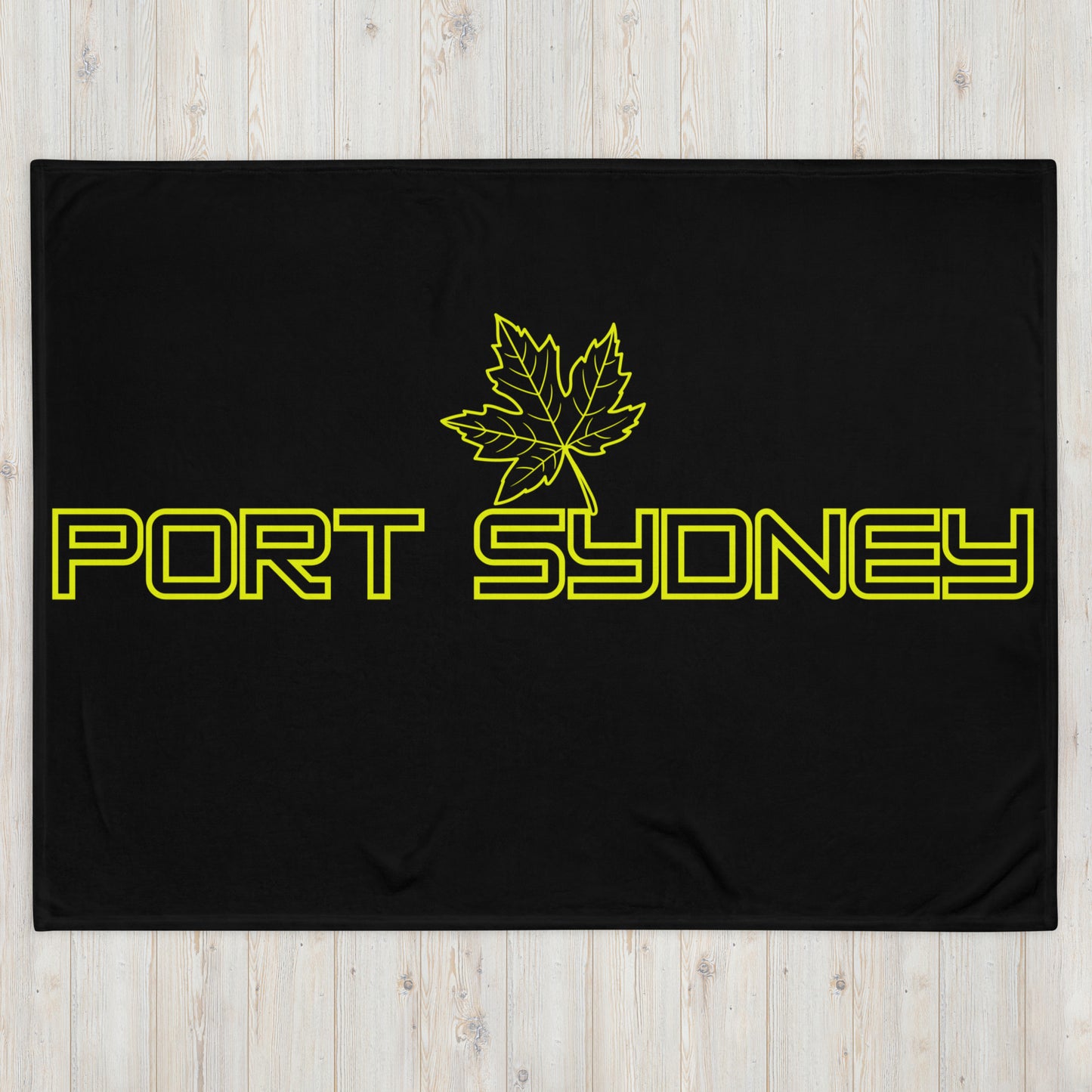 Port Sydney Ontario Leaf - Campfire Blanket - Throw Blanket