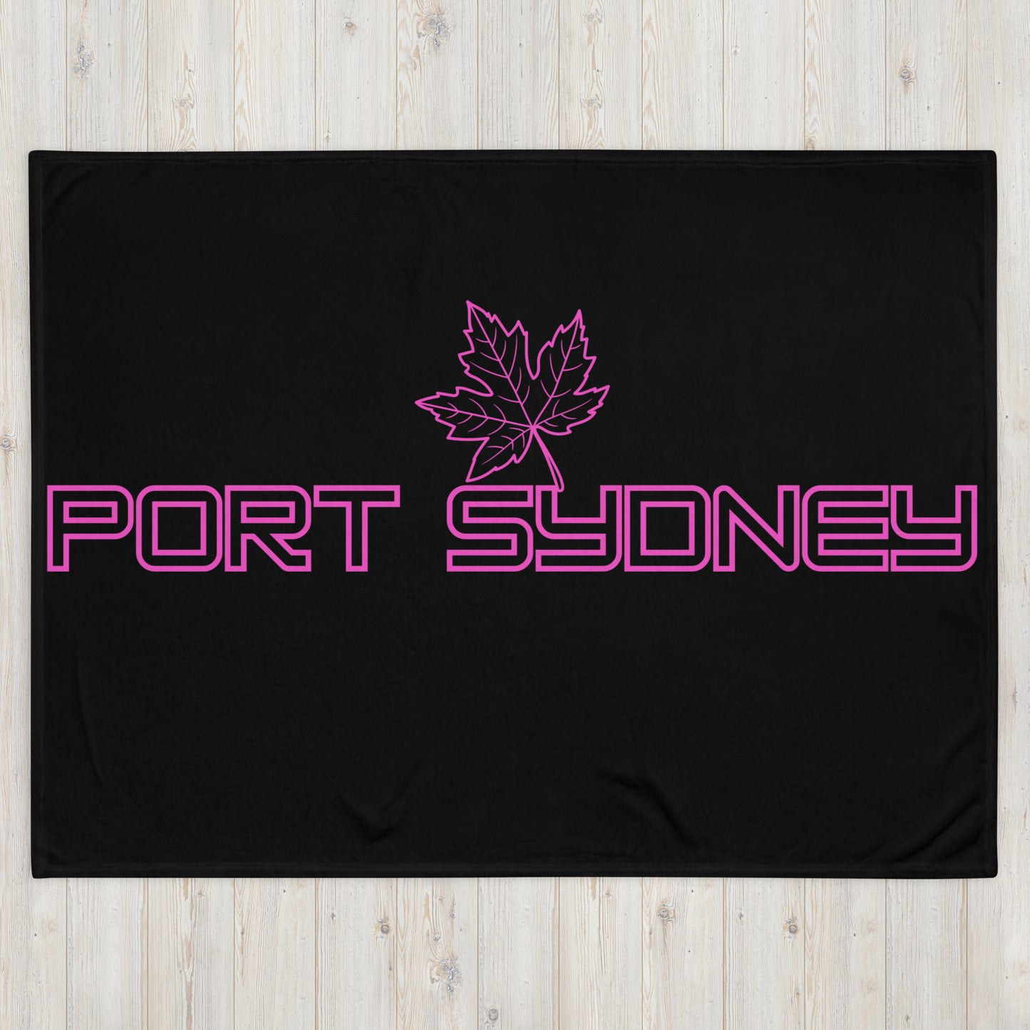 Port Sydney Ontario Leaf - Campfire Blanket - Throw Blanket