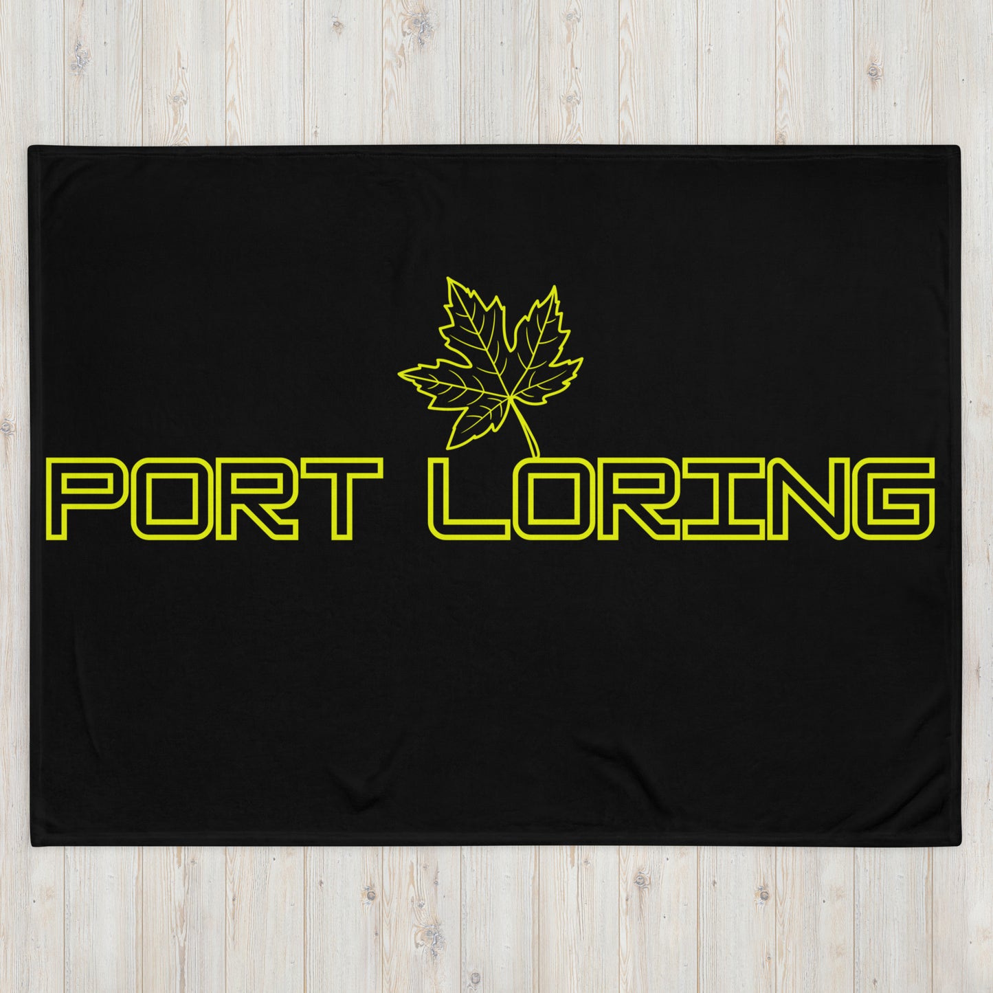 Port Loring Ontario Leaf - Campfire Blanket - Throw Blanket
