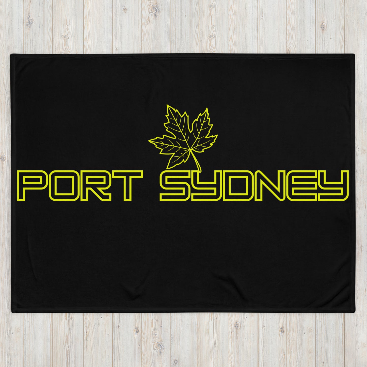 Port Sydney Ontario Leaf - Campfire Blanket - Throw Blanket