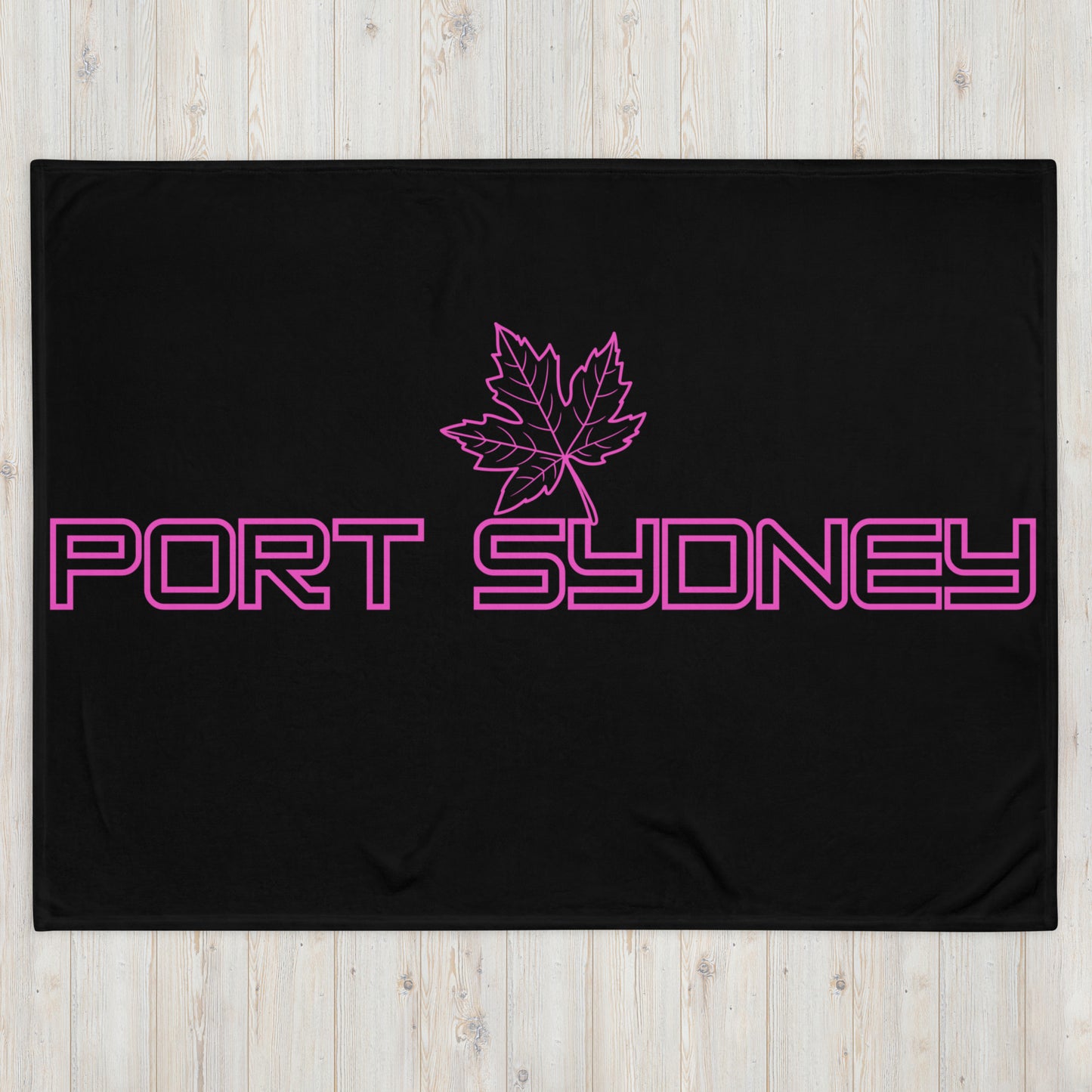 Port Sydney Ontario Leaf - Campfire Blanket - Throw Blanket