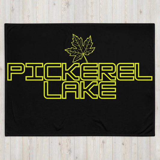 Pickerel Lake Ontario Leaf - Campfire Blanket - Throw Blanket