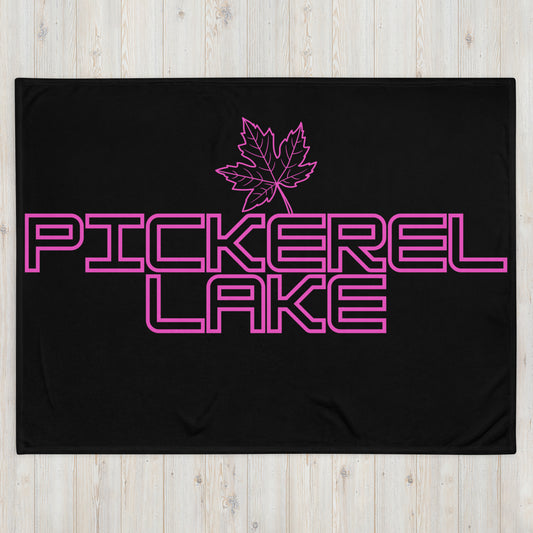 Pickerel Lake Ontario Leaf - Campfire Blanket - Throw Blanket
