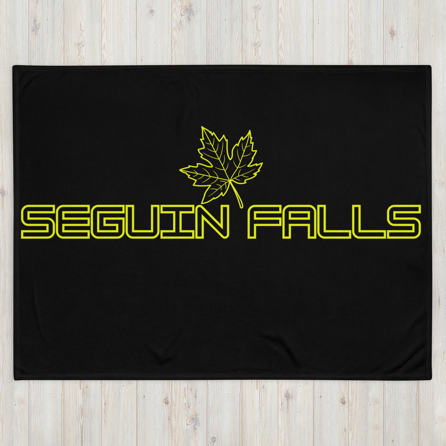 Seguin Falls Ontario Leaf - Campfire Blanket - Throw Blanket