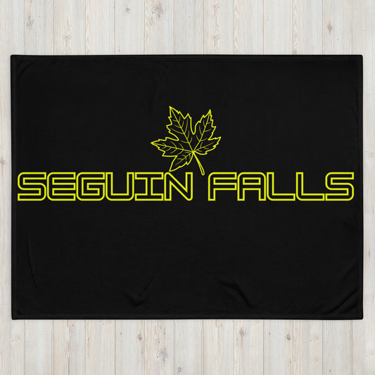 Seguin Falls Ontario Leaf - Campfire Blanket - Throw Blanket