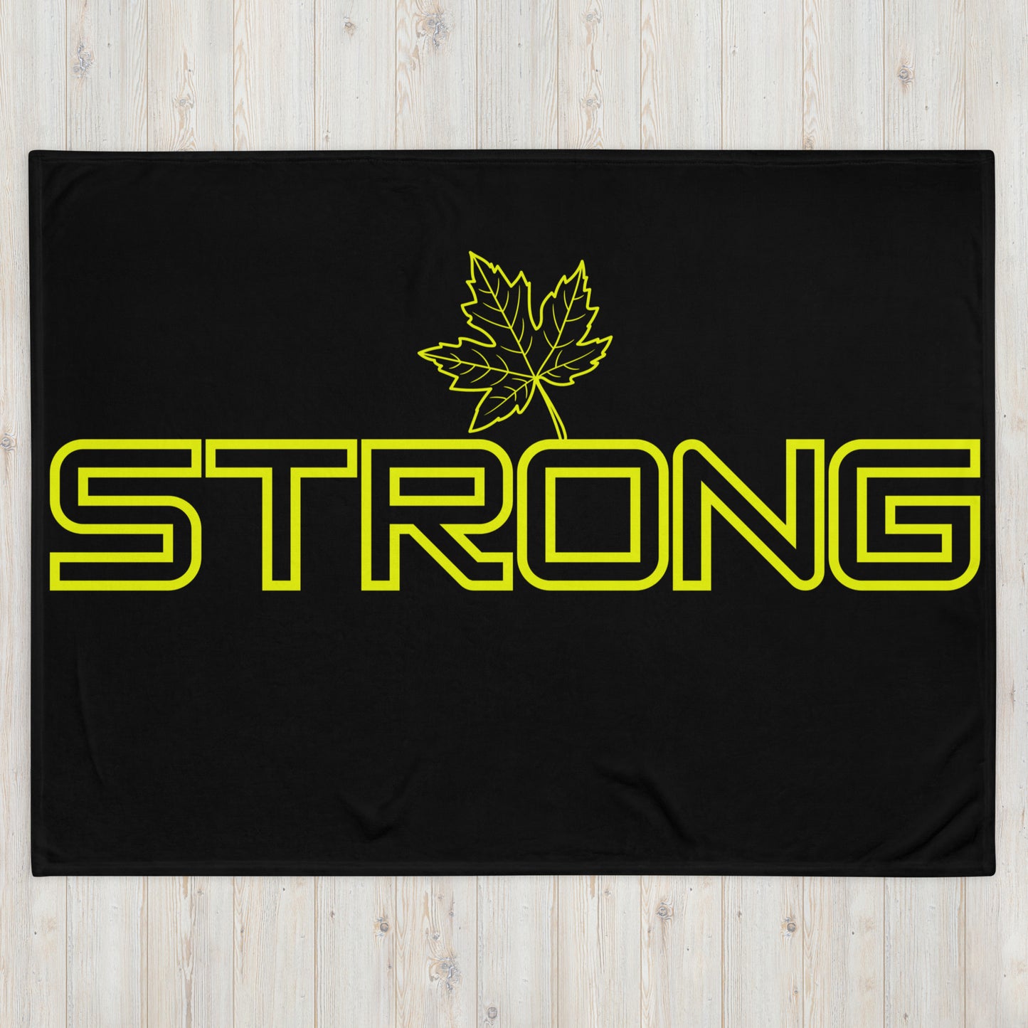 Strong Ontario Maple Leaf - Campfire Blanket - Throw Blanket