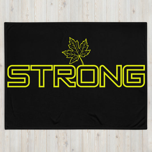 Strong Ontario Maple Leaf - Campfire Blanket - Throw Blanket