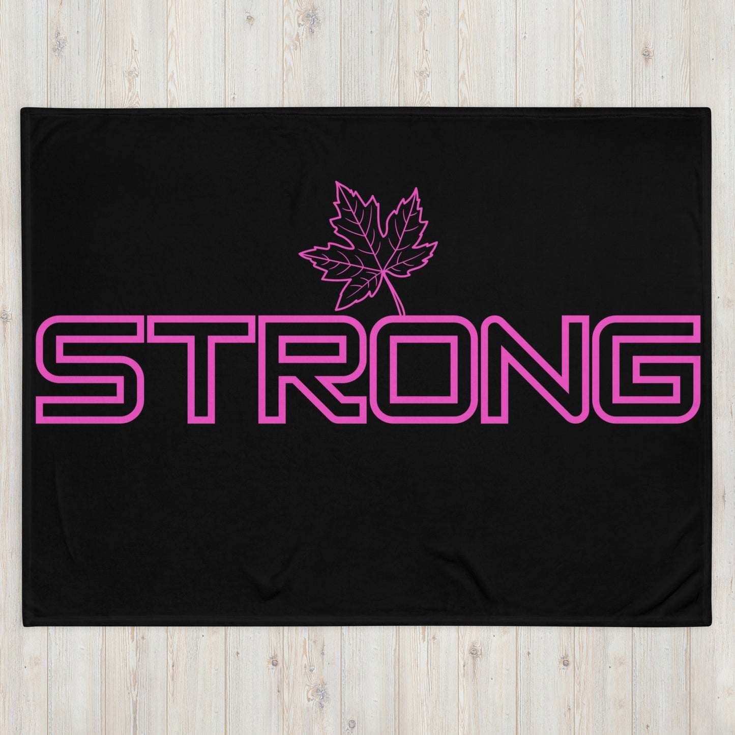 Strong Ontario Maple Leaf - Campfire Blanket - Throw Blanket