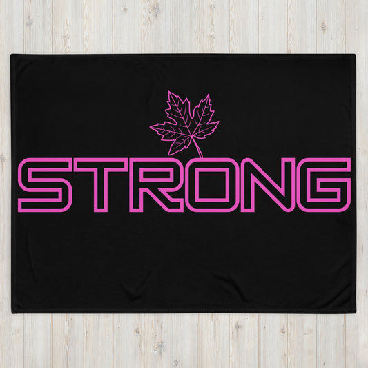Strong Ontario Maple Leaf - Campfire Blanket - Throw Blanket