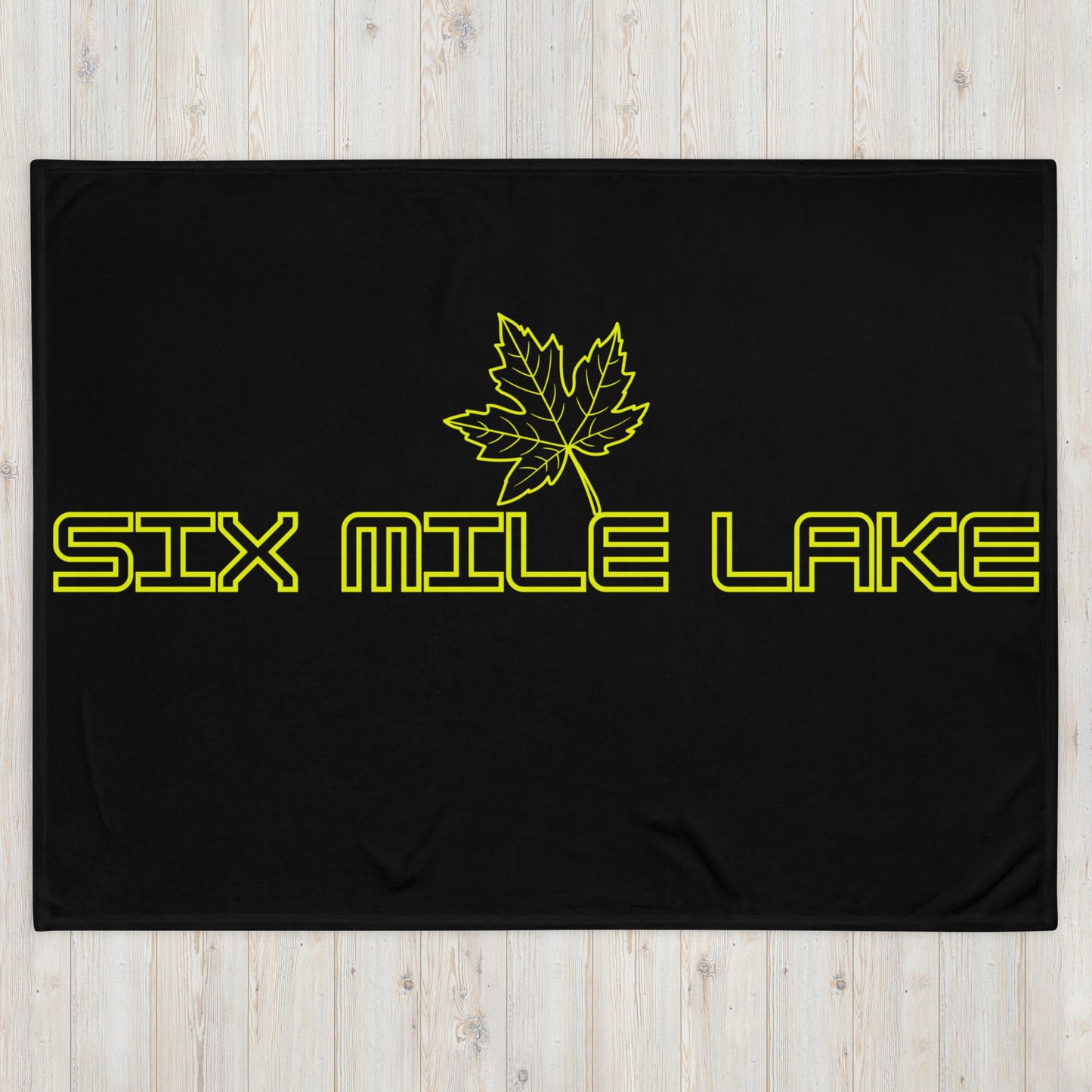 Six Mile Lake Ontario Maple Leaf - Campfire Blanket - Throw Blanket