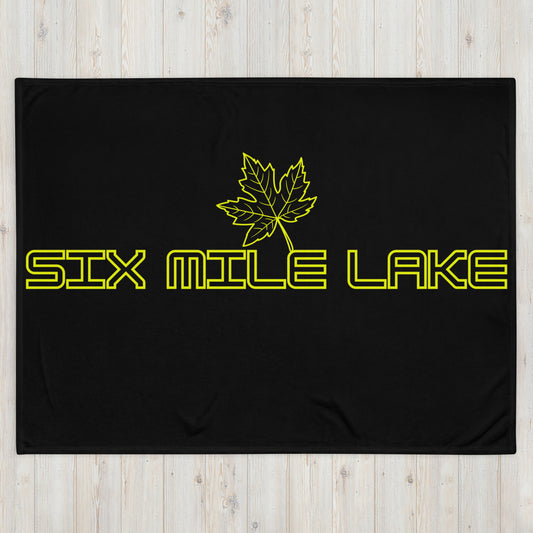 Six Mile Lake Ontario Maple Leaf - Campfire Blanket - Throw Blanket