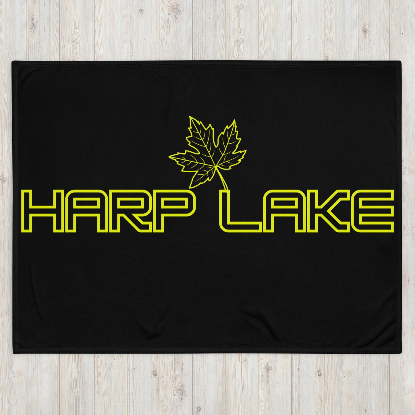 Harp Lake Ontario Maple Leaf - Campfire Blanket - Throw Blanket