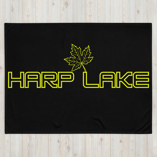 Harp Lake Ontario Maple Leaf - Campfire Blanket - Throw Blanket