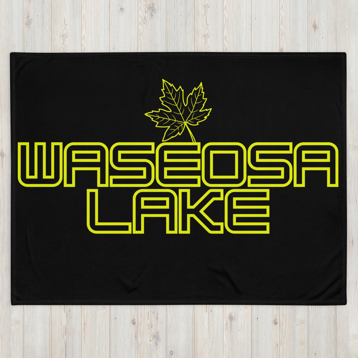 Waseosa Lake Ontario Maple Leaf - Campfire Blanket - Throw Blanket