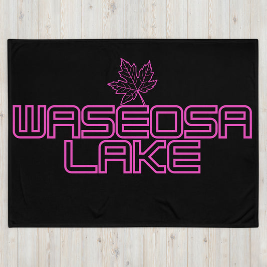 Waseosa Lake Ontario Maple Leaf - Campfire Blanket - Throw Blanket