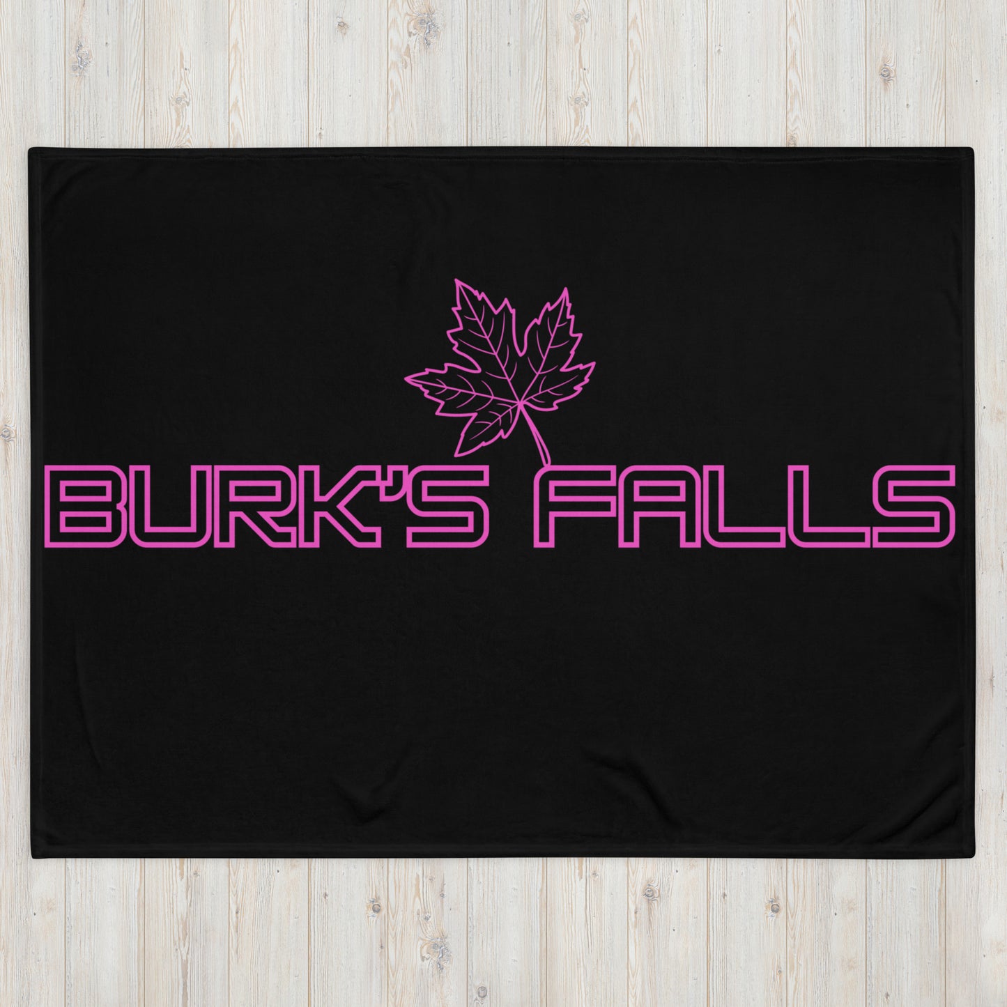 Burk's Falls Ontario Maple Leaf - Campfire Blanket - Throw Blanket