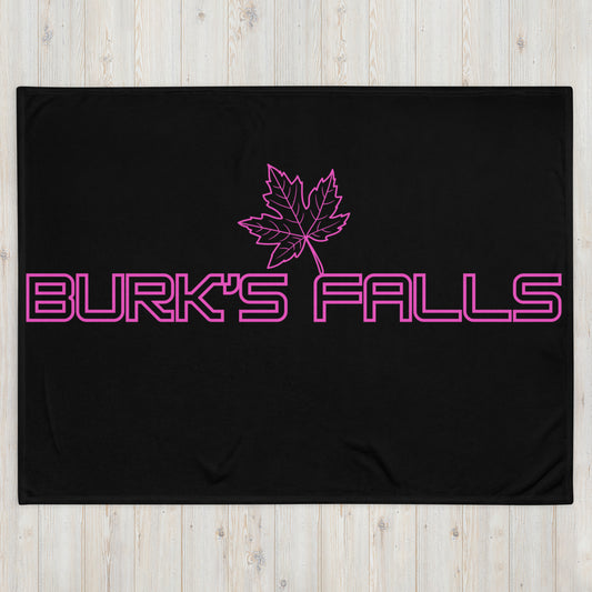 Burk's Falls Ontario Maple Leaf - Campfire Blanket - Throw Blanket