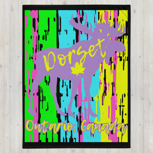 Dorset Ontario Moose - Campfire Blanket - Throw Blanket