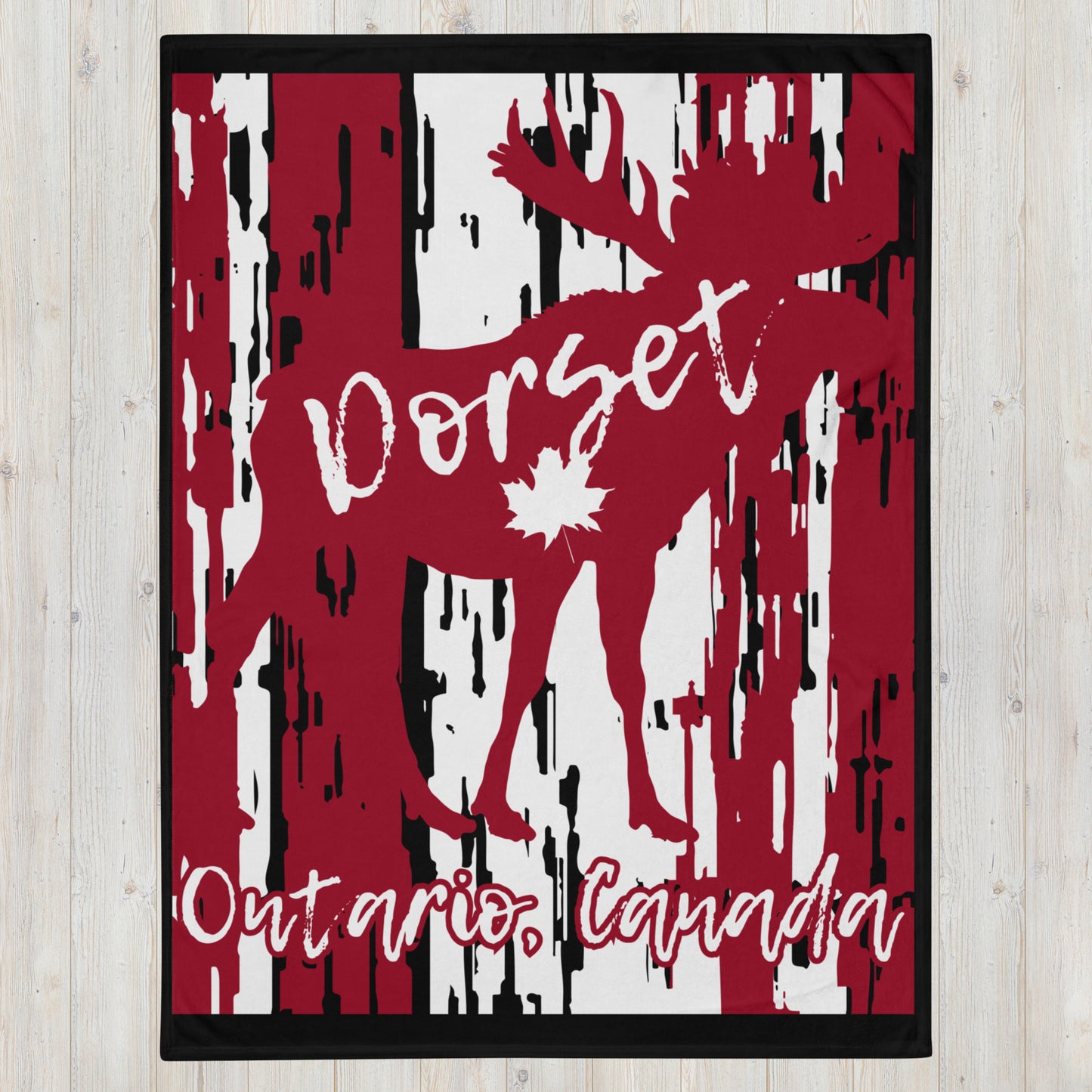 Dorset Ontario Moose - Campfire Blanket - Throw Blanket