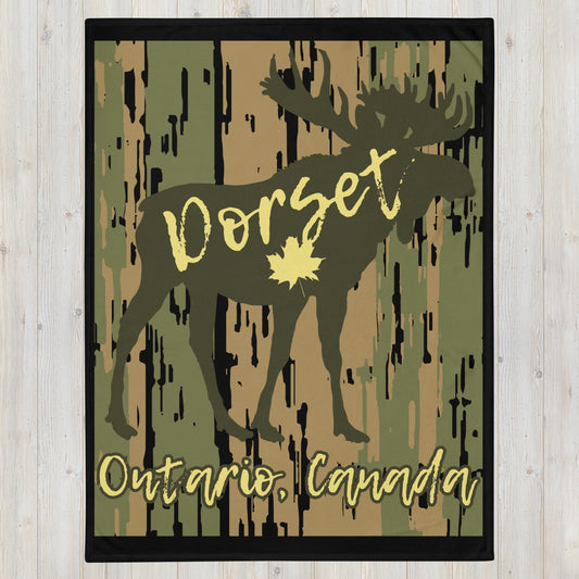 Dorset Ontario Moose - Campfire Blanket - Throw Blanket