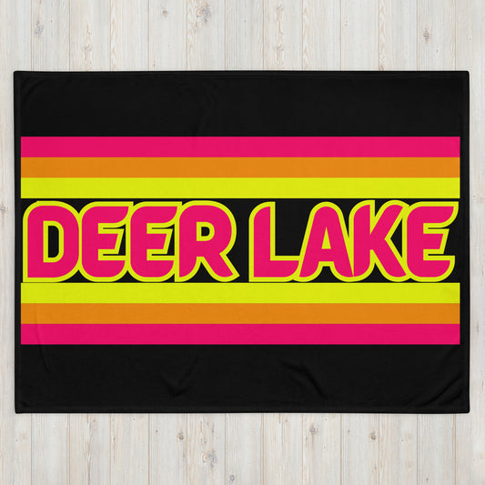 Deer Lake Ontario - Stripes - Campfire Blanket - Throw Blanket