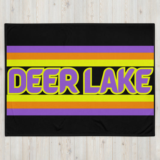 Deer Lake Ontario - Stripes - Campfire Blanket - Throw Blanket