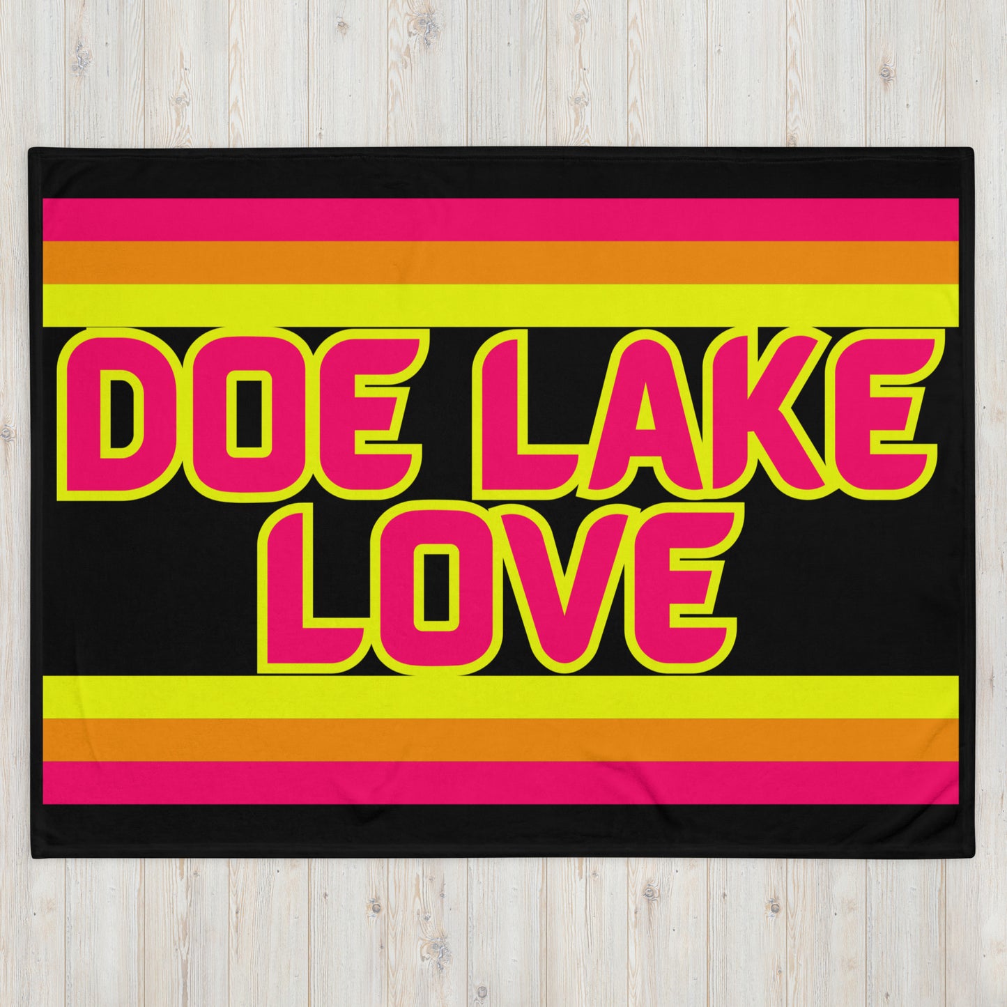 Doe Lake Love - Stripes - Campfire Blanket - Throw Blanket