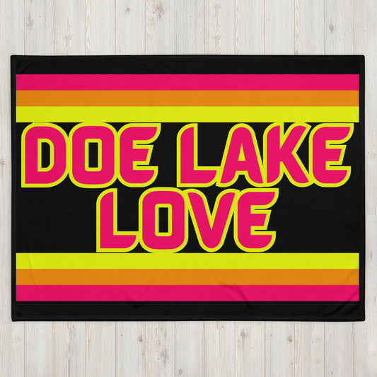 Doe Lake Love - Stripes - Campfire Blanket - Throw Blanket