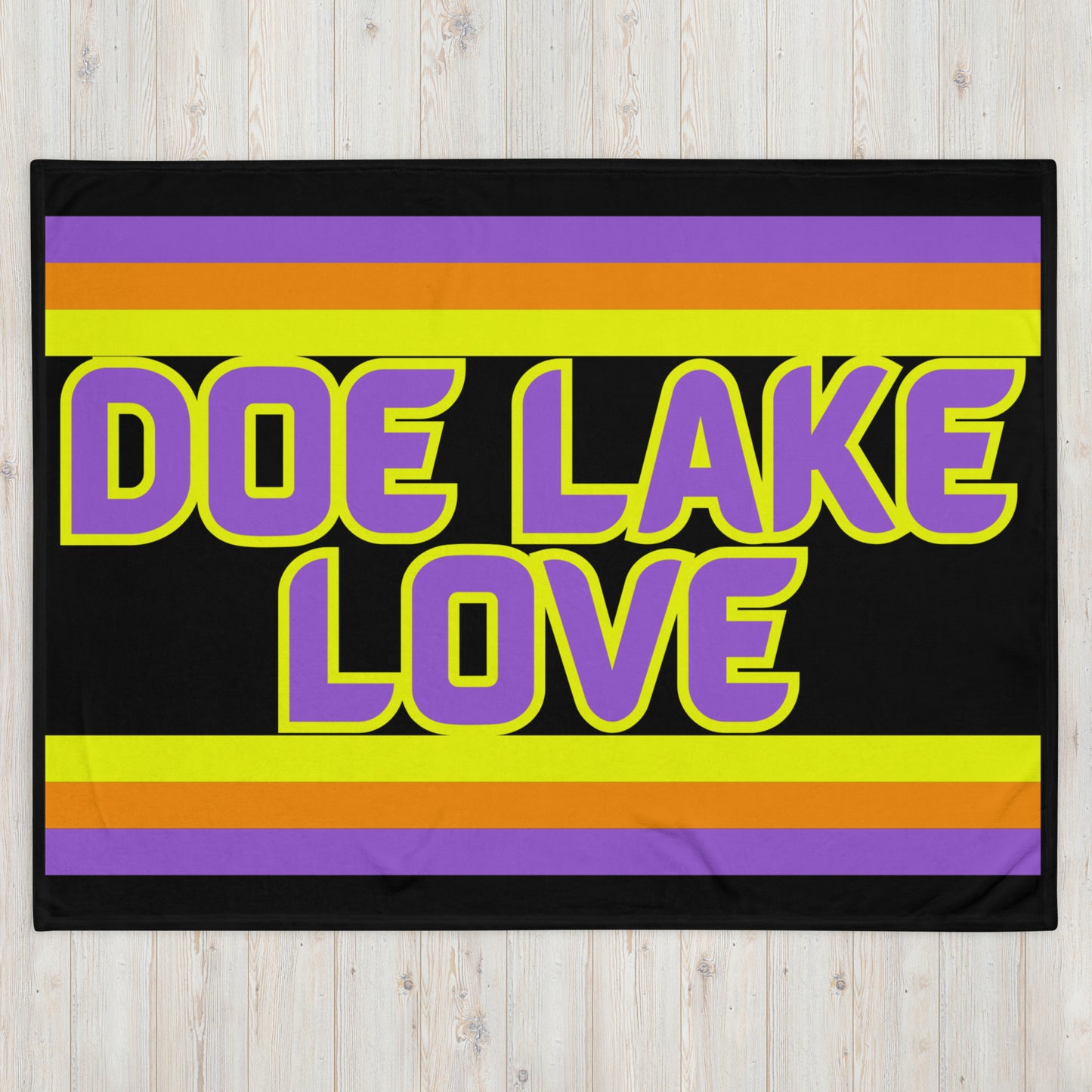 Doe Lake Love - Stripes - Campfire Blanket - Throw Blanket