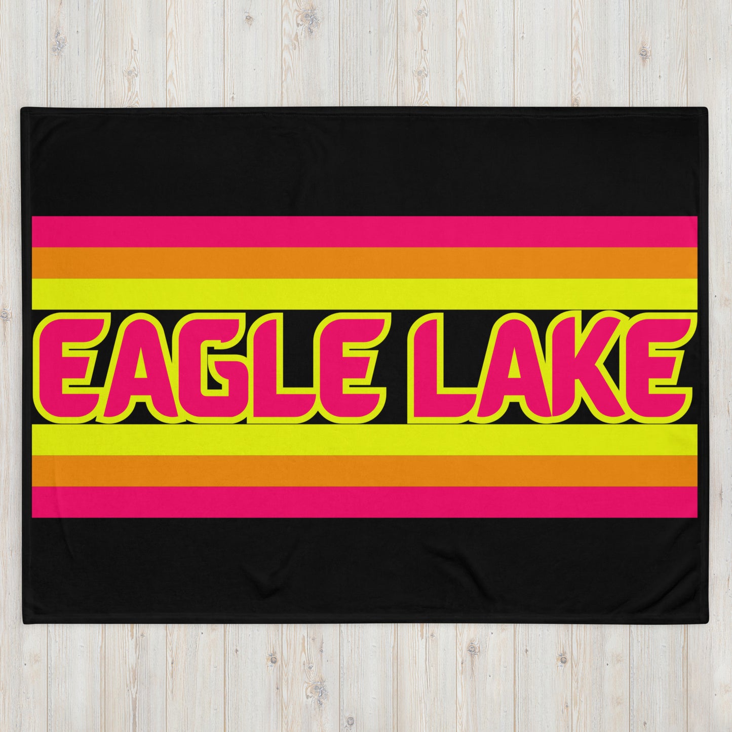 Eagle Lake Ontario - Stripes - Campfire Blanket - Throw Blanket