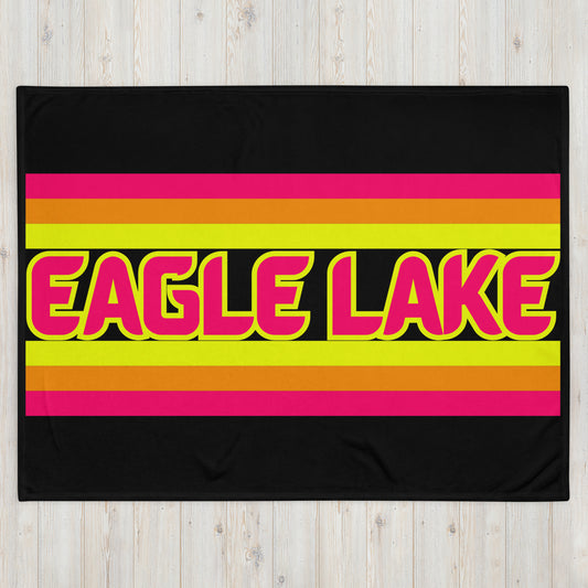 Eagle Lake Ontario - Stripes - Campfire Blanket - Throw Blanket